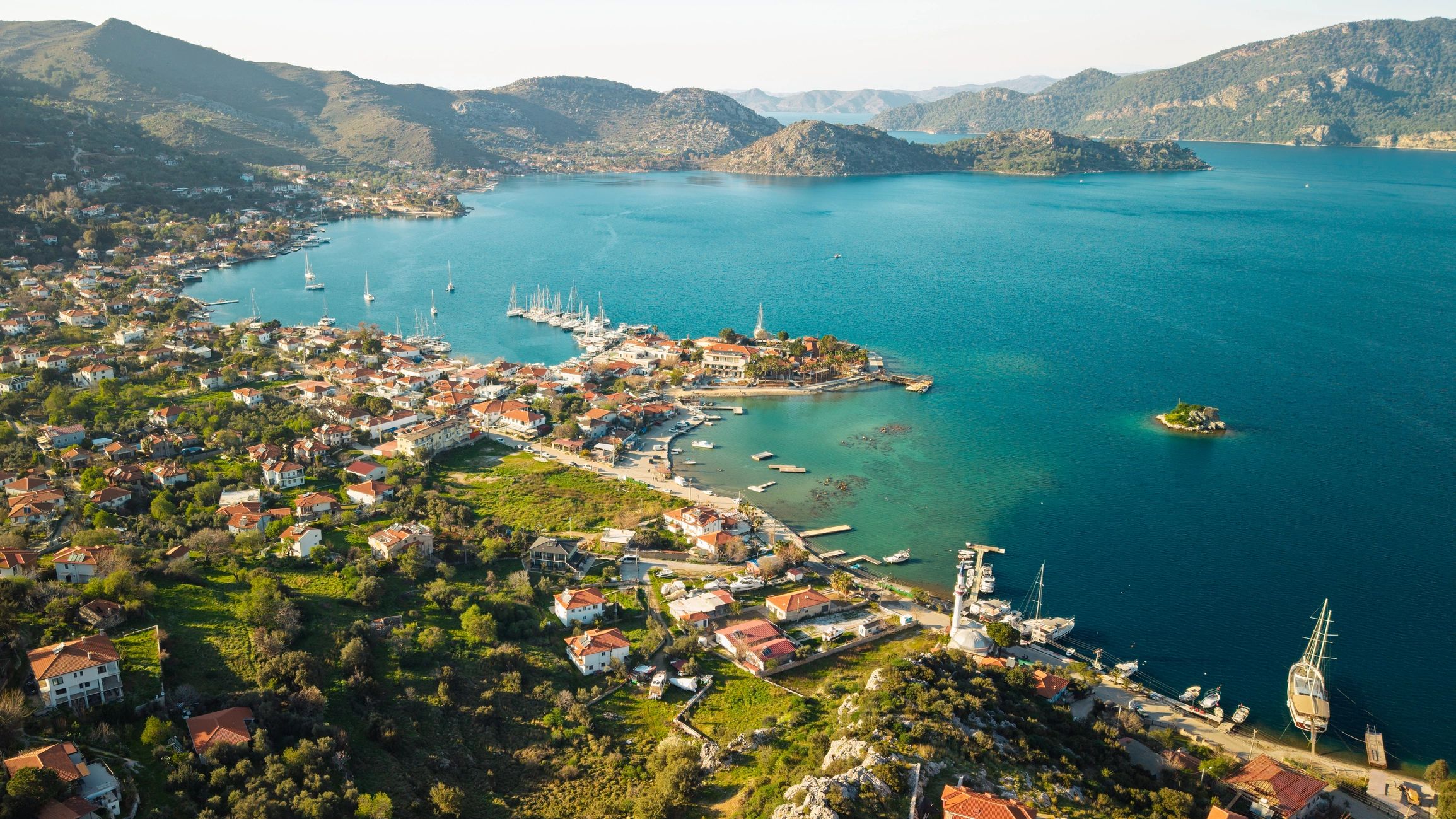 Marina with boats suited to group charter departures